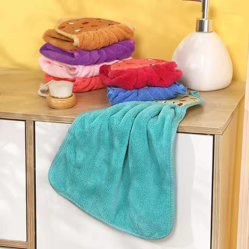 4PCS Small Hand Towels Hanging - Home Kitchen Bathroom Cleaning ulasan dan harga