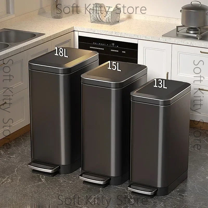 12/15/18L Wastebasket Treadle  - Home Bathroom Trash Can ulasan dan harga
