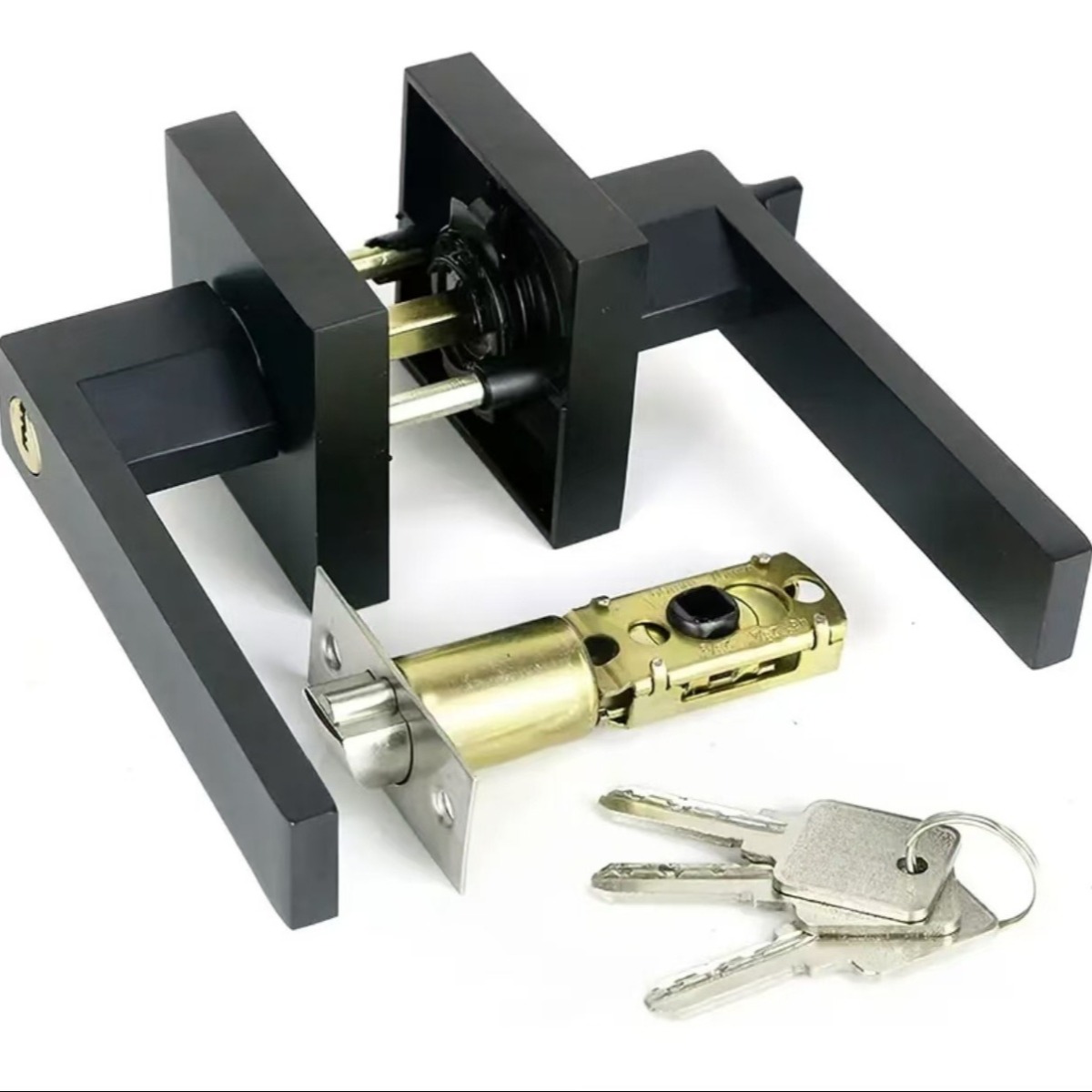 Privacy Door Lock Black Lever  - Home Bathroom Hardware ulasan dan harga