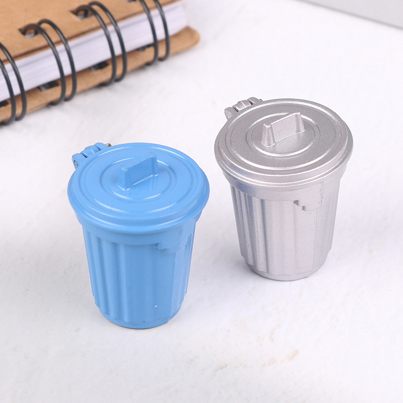 1Pcs Miniature Toy Model Scene - Home Bathroom Trash Can ulasan dan harga