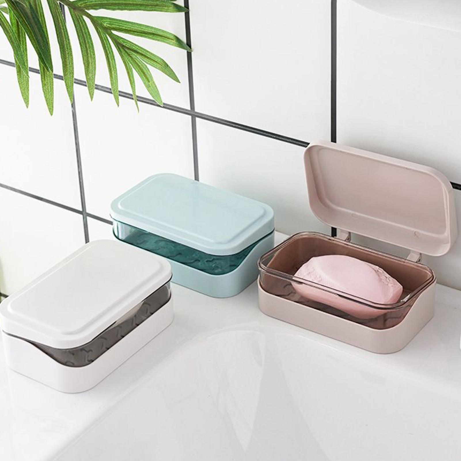Dustproof Soap Dish with Lid S - Home Bathroom Sink ulasan dan harga