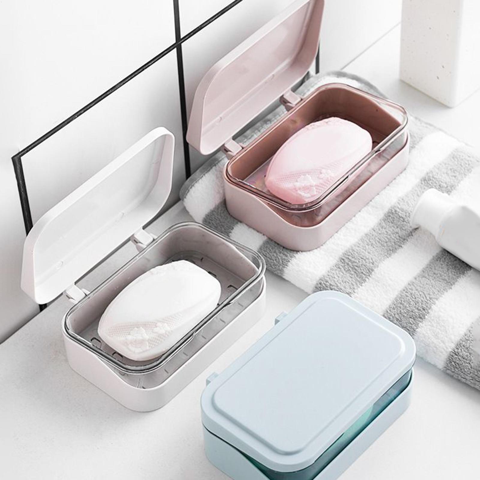 Dustproof Soap Dish with Lid S - Home Bathroom Sink ulasan dan harga