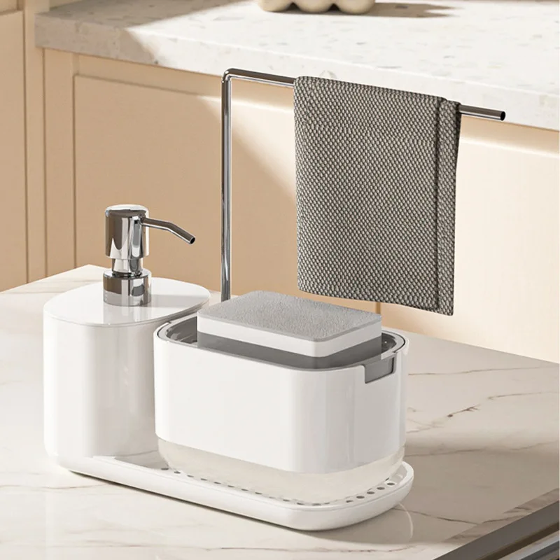 Soap Dispenser With Sponge Hol - Home Kitchen Bathroom Cleaning ulasan dan harga