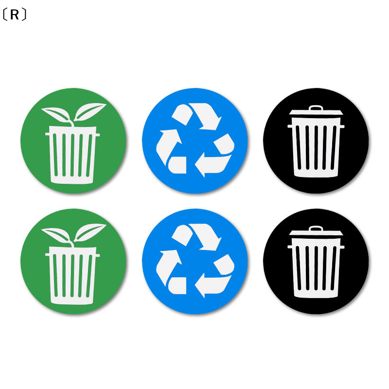 〔R〕6pcs Diameter 10CM PVC Recy - Home Bathroom Trash Can ulasan dan harga
