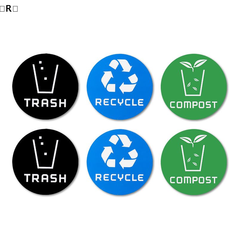 〔R〕6pcs Diameter 10CM PVC Recy - Home Bathroom Trash Can ulasan dan harga