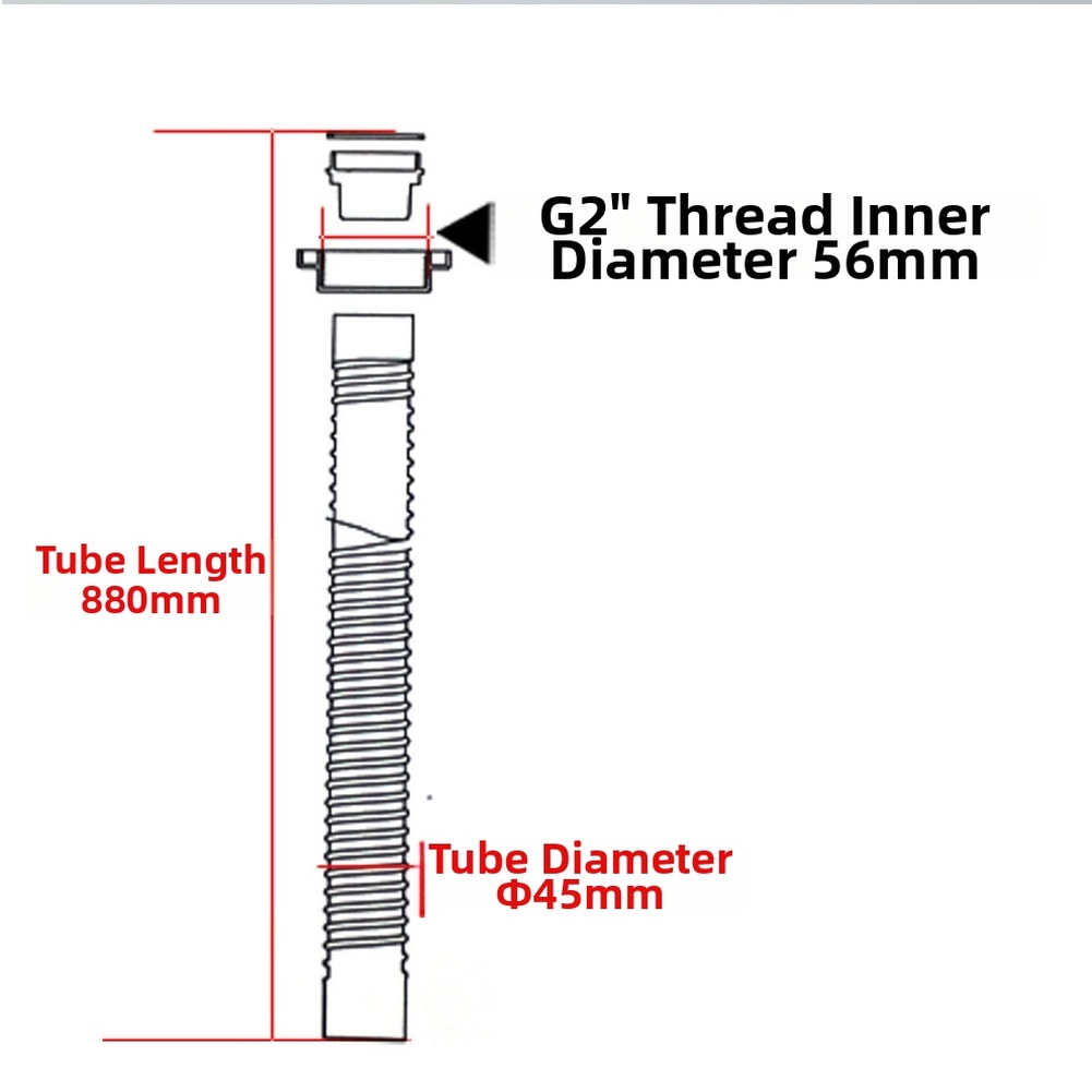 Kitchen Sink Drain Pipe 45mm D - Home Bathroom Plumbing ulasan dan harga