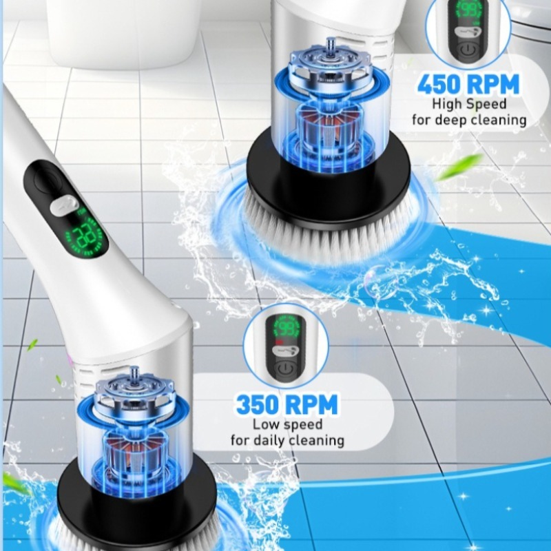Electric Spin Scrubber 9 in 1  - Home Bathroom Products ulasan dan harga