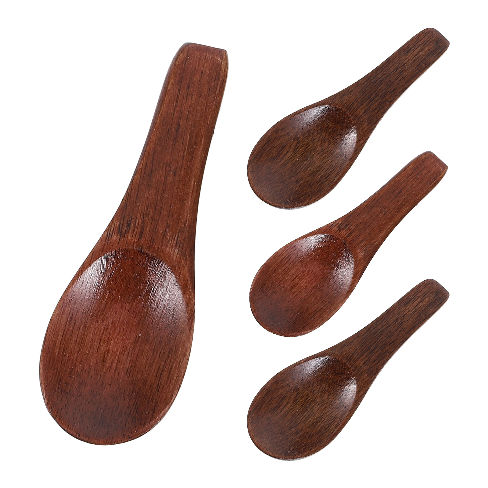 4Pcs Handmade Mini Wooden Spoo - Bath Salts Jar ulasan dan harga