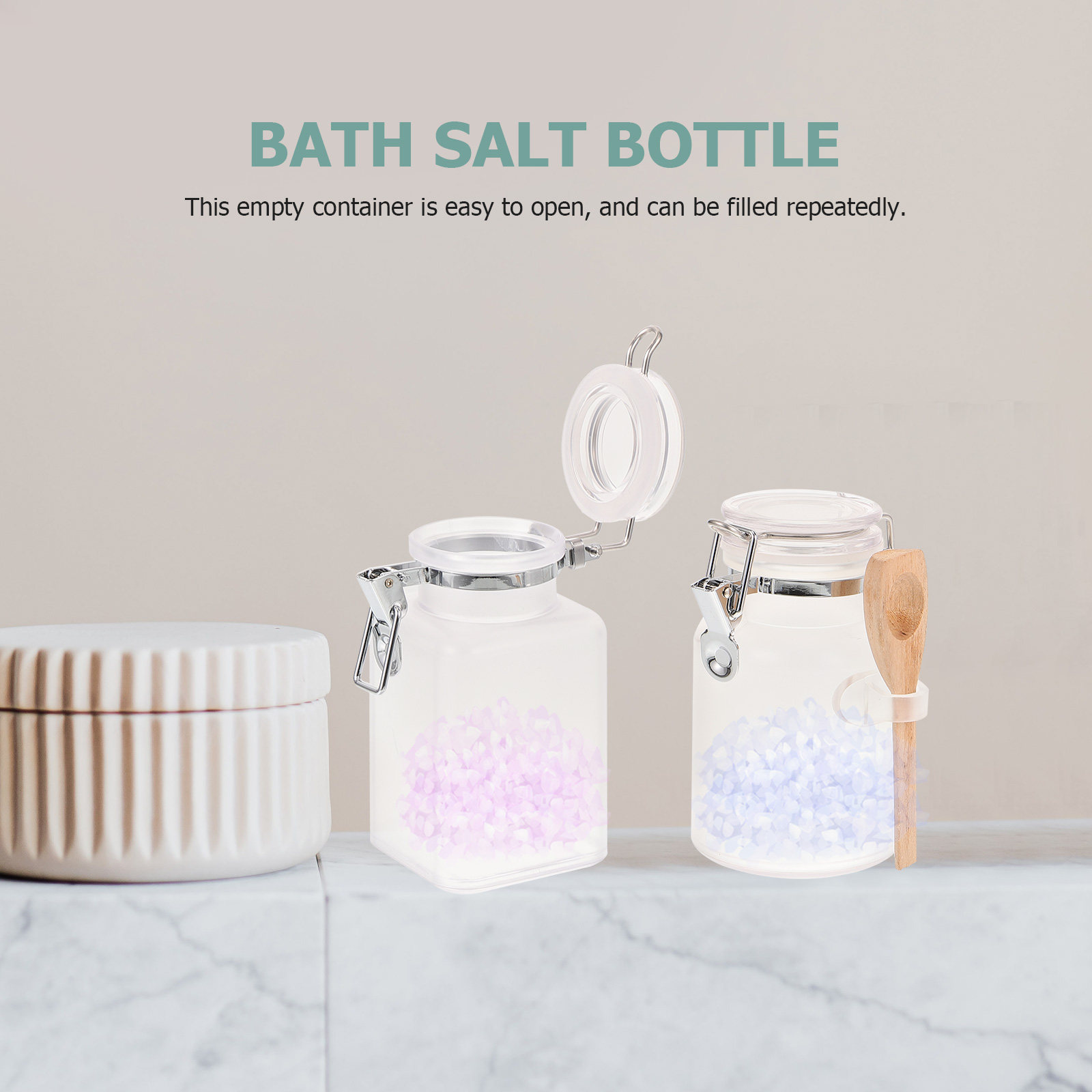 2Sets Bath Salt Sealed Storage - Bath Salts Jar ulasan dan harga