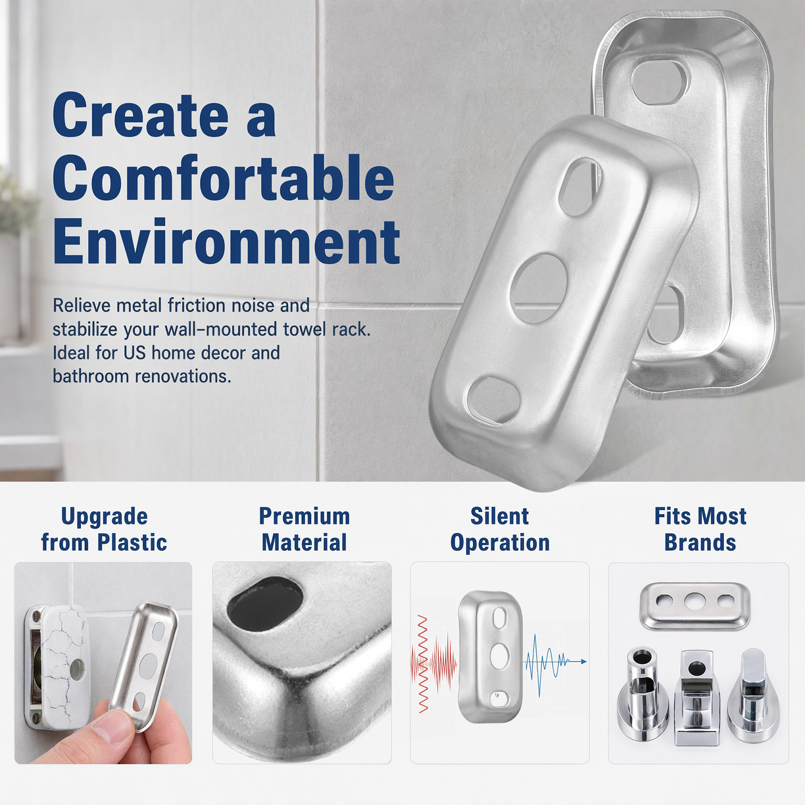 4Pcs Stainless Steel Bathroom  - Home Bathroom Hardware ulasan dan harga