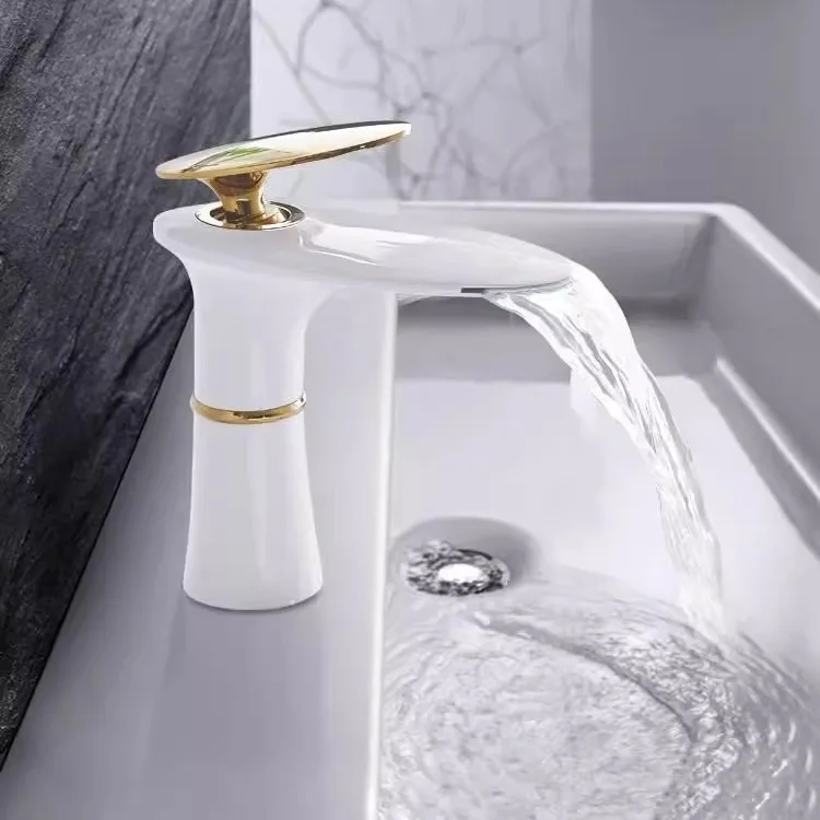 Waterfall Basin Faucet White G - Home Hardware Bathroom Sinks ulasan dan harga