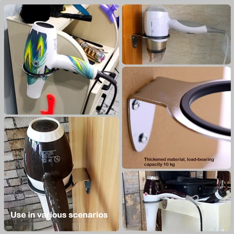 Wall Mounted Hair Dryer Holder - Home One Bathroom Accessories ulasan dan harga